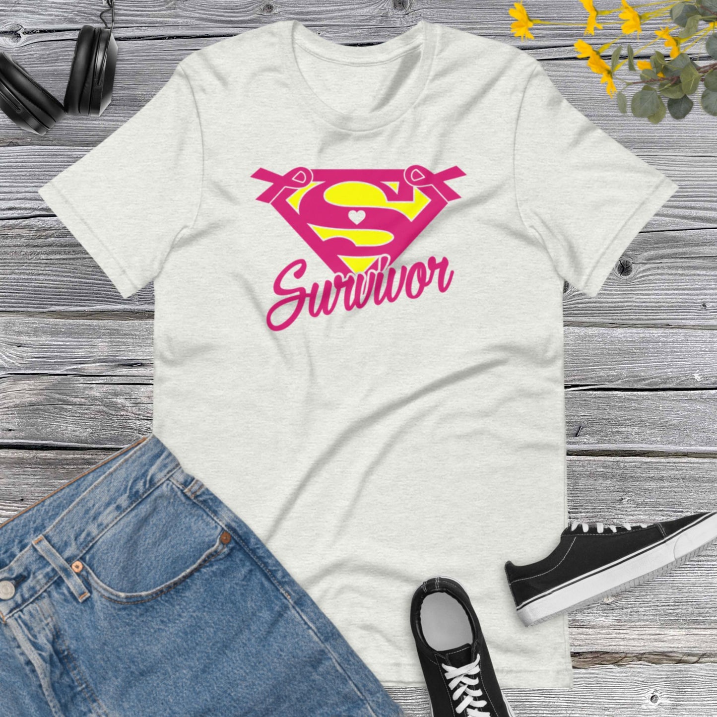 Survivor, Breast Cancer Awareness, Team Cancer, Motivational, Pink Ribbon, In October We Wear Pink Unisex t-shirt