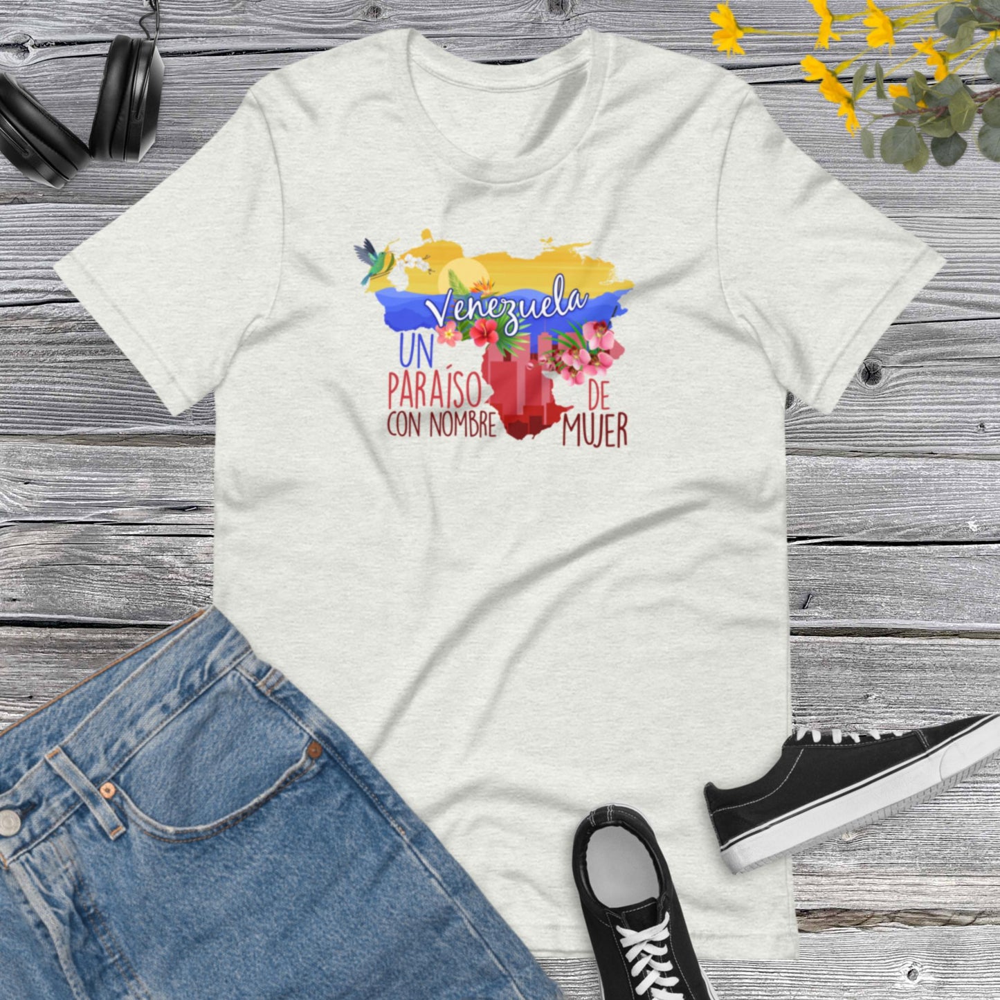 Venezuela ! Un paraiso con nombre de Mujer, I Love Venezuela, Mapa de Venezuela, Tricolor Venezolano Unisex t-shirt