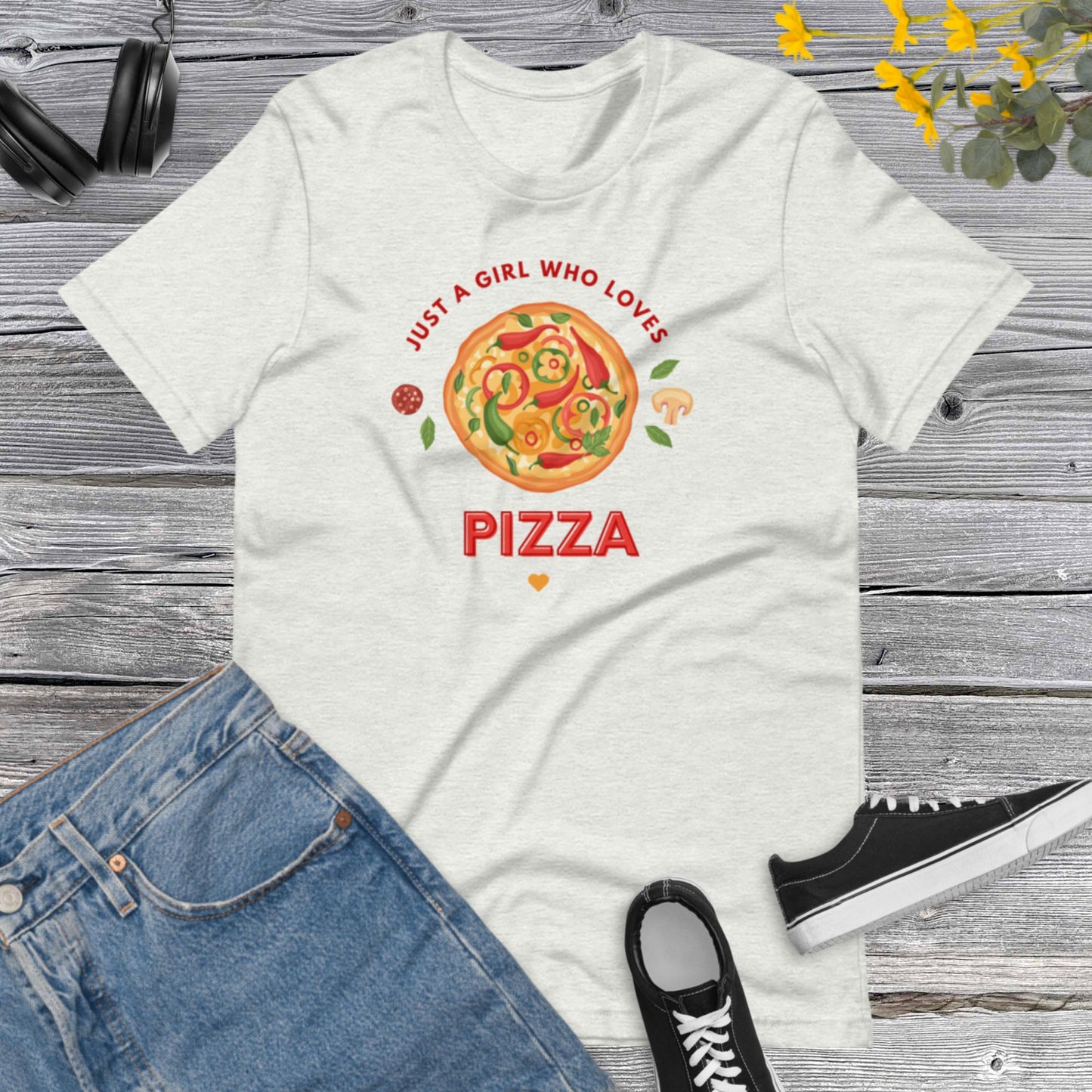 Just a girl Who loves Pizza, Food Pizza shirt, Gift for Pizza Lover, Fast Food Shirts, Pizza Pocket Tee, Pizza Lover Gift t-shirt