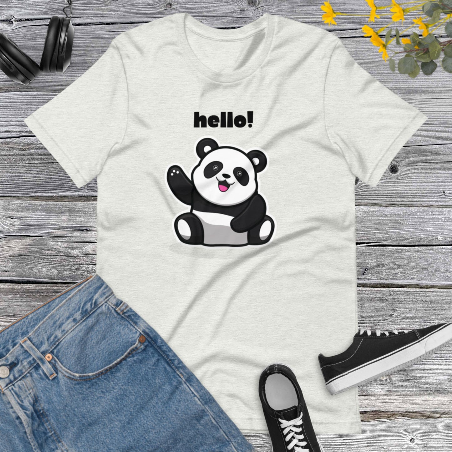 Hello Panda Shirt, Team Panda Bear, Gift for Panda Lovers, Funny Panda Shirt, Panda Lover Shirt, Cute Panda Unisex t-shirt