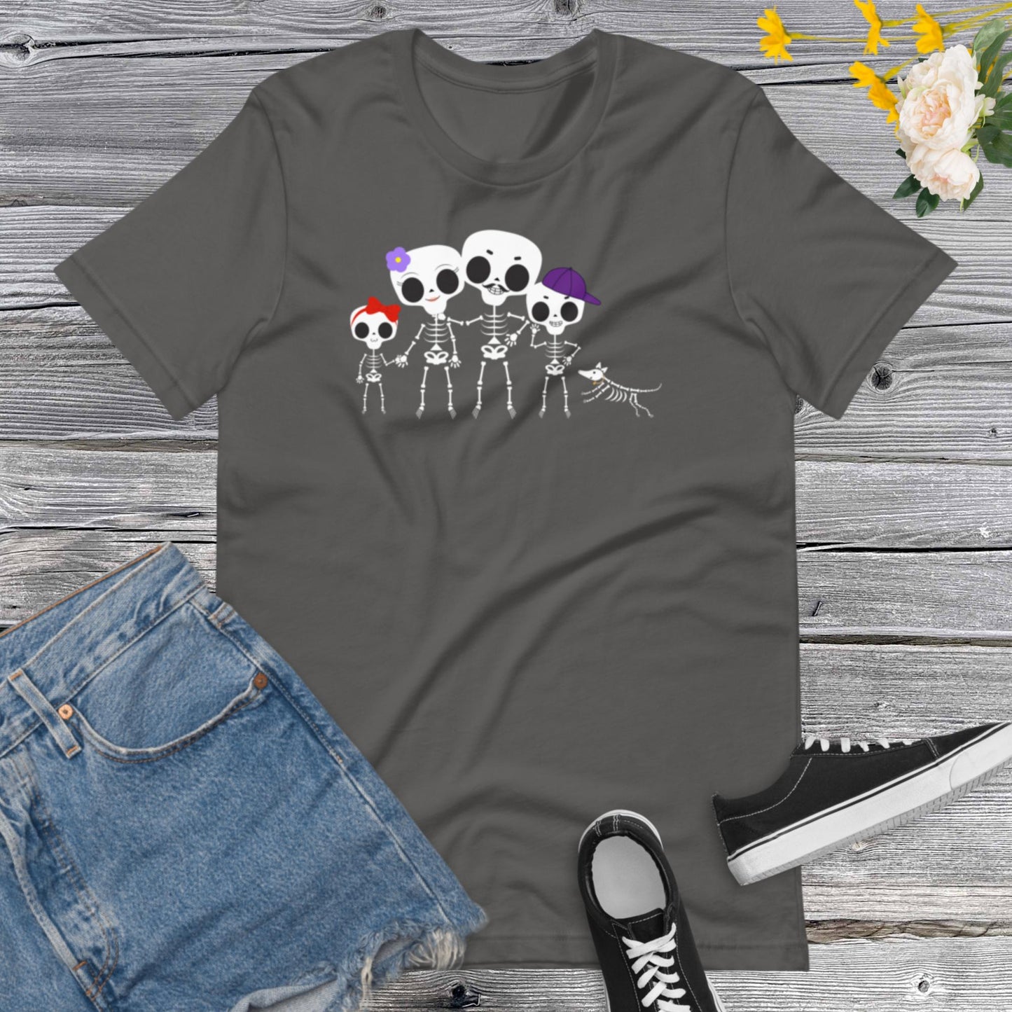 Family Skeleton Halloween Shirt,  Cute Funny Halloween, Matching Family Halloween OutfitsUnisex t-shirt