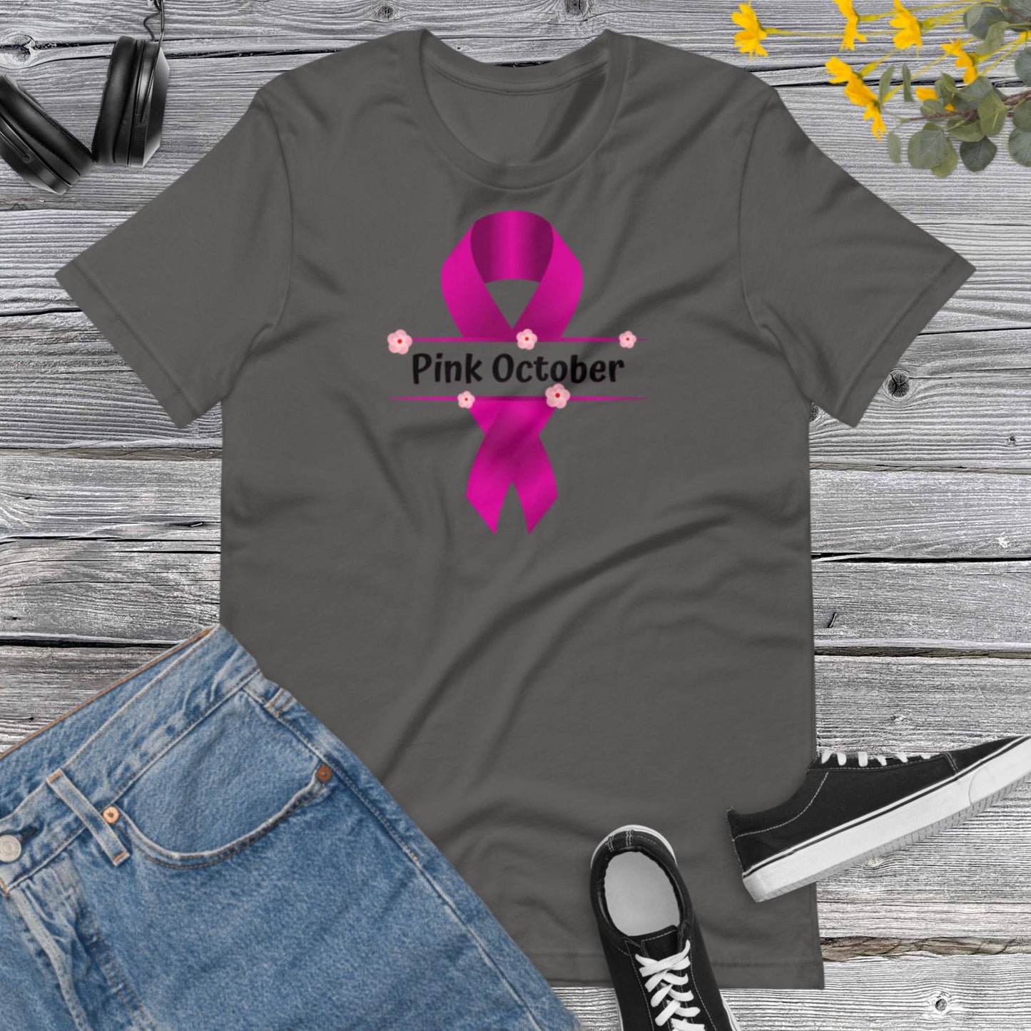 PinkOctober Breast Cancer T-shirt, Motivational Cancer Awareness T-shirt, Breast Cancer T-shirt, Cancer Awareness Unisex t-shirt