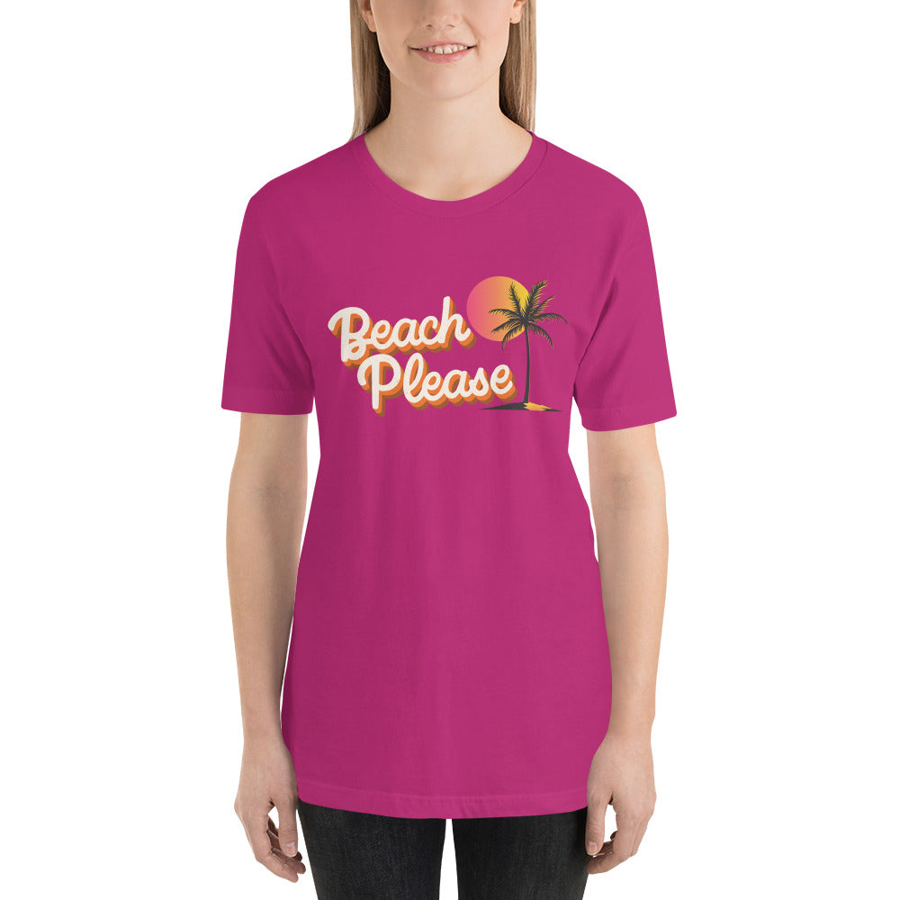 Beach Please PALM, Beach Vacation shirts, Sunshine, Summer trip, Ocean Vacation, Family Trip, Unisex t-shirt