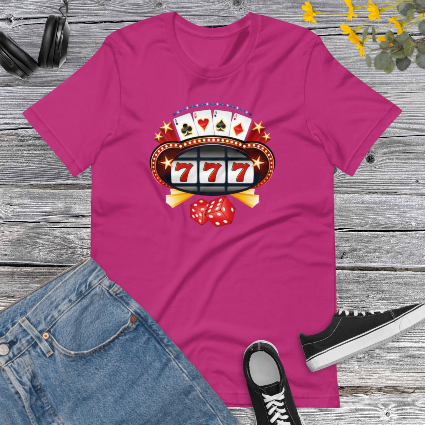 Jackpot Slot Machine Lucky 777 Casino, Jackpot Vibes, Winner mode, Vegas trip, Casino shirt, Las Vegas Unisex t-shirt