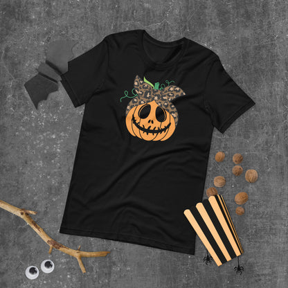 Bandana Pumpkin Face Tshirt, Halloween Party Shirts, Witch Party Tees, Thanksgiving T-shirt, Autumn Season, Fall Gifts Unisex t-shirt