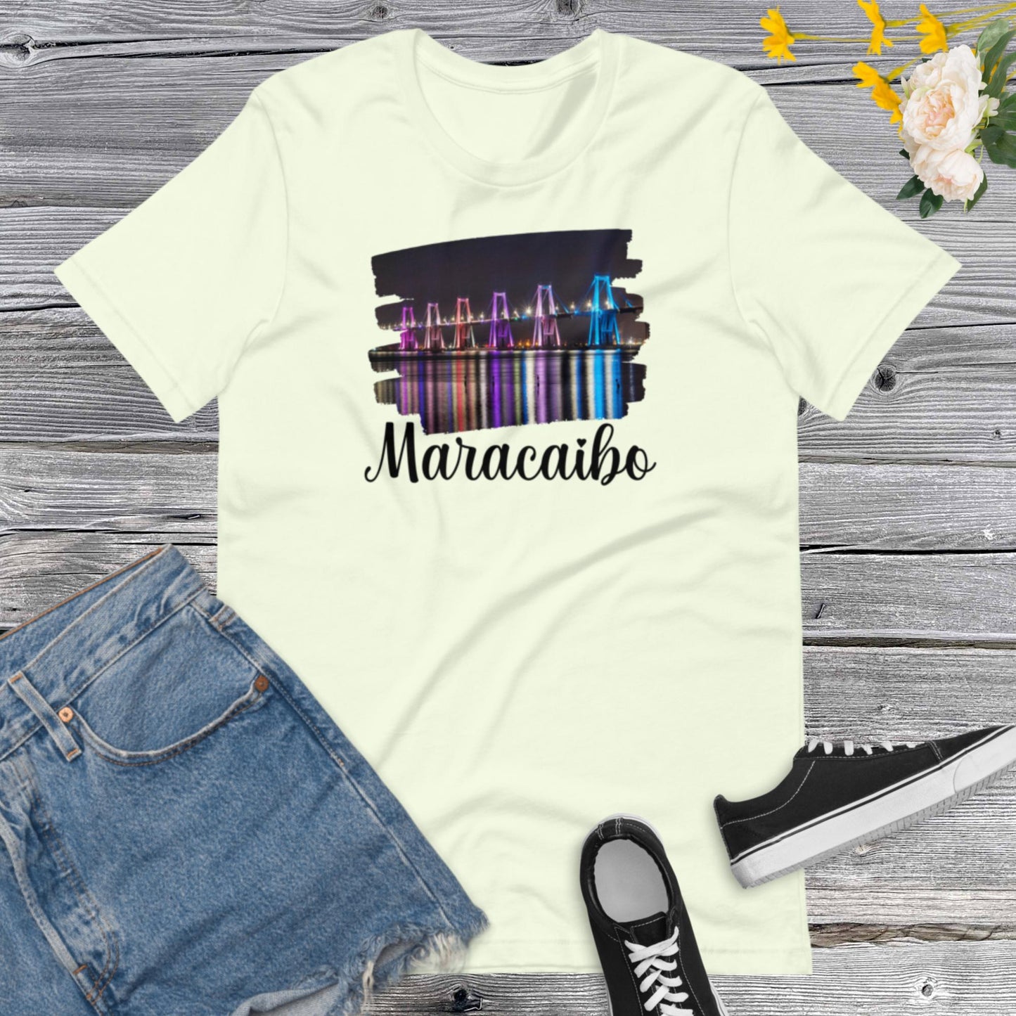 Maracaibo Venezuela, Puente Rafael Urdaneta, Puente sobre el Lago, I love Venezuela Unisex t-shirt