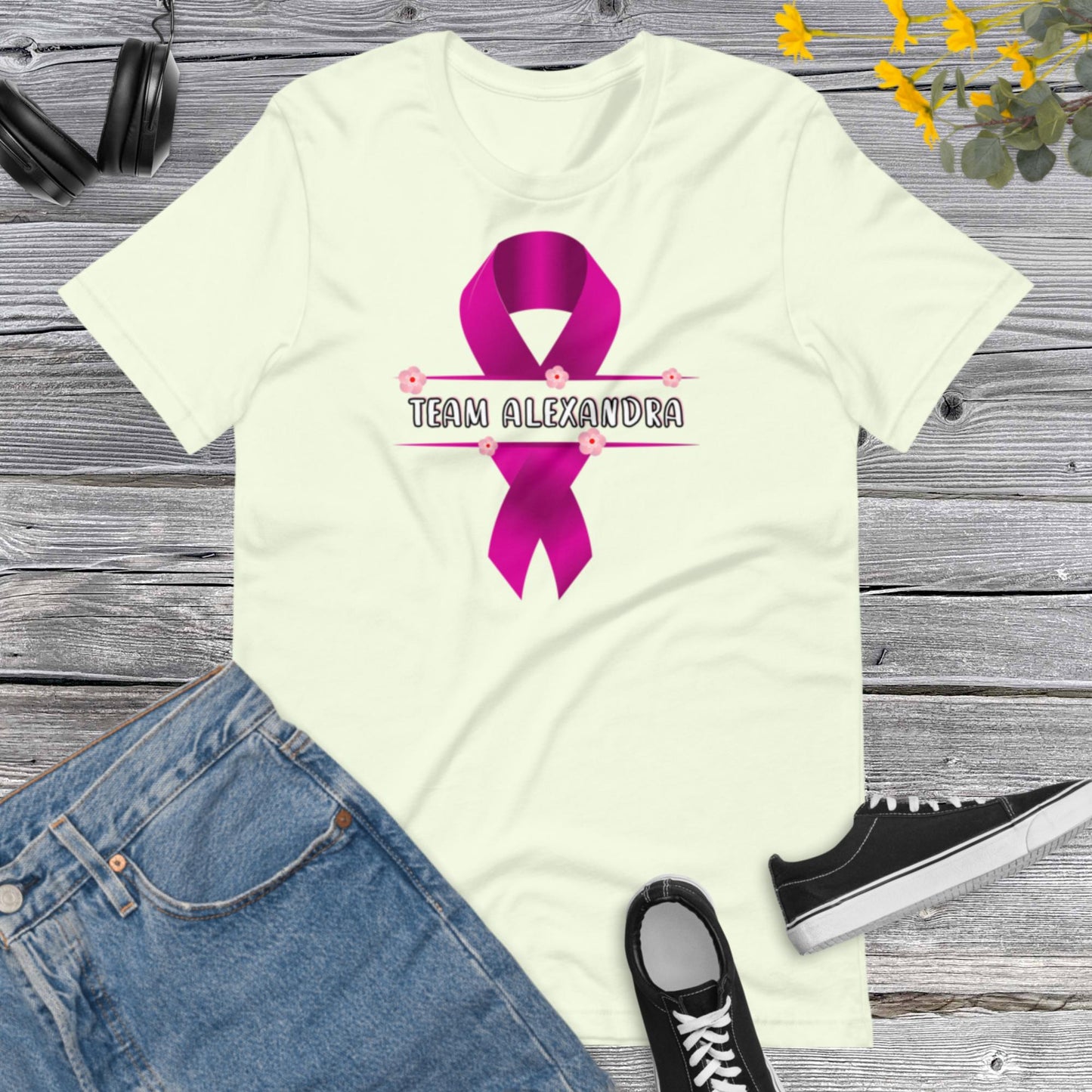 Breast Cancer T-shirt, Motivational T-shirt, Cancer Awareness T-shirt, Personalized Team Cancer T-shirt , Cancer Support Team Shirt, Support Unisex t-shirt