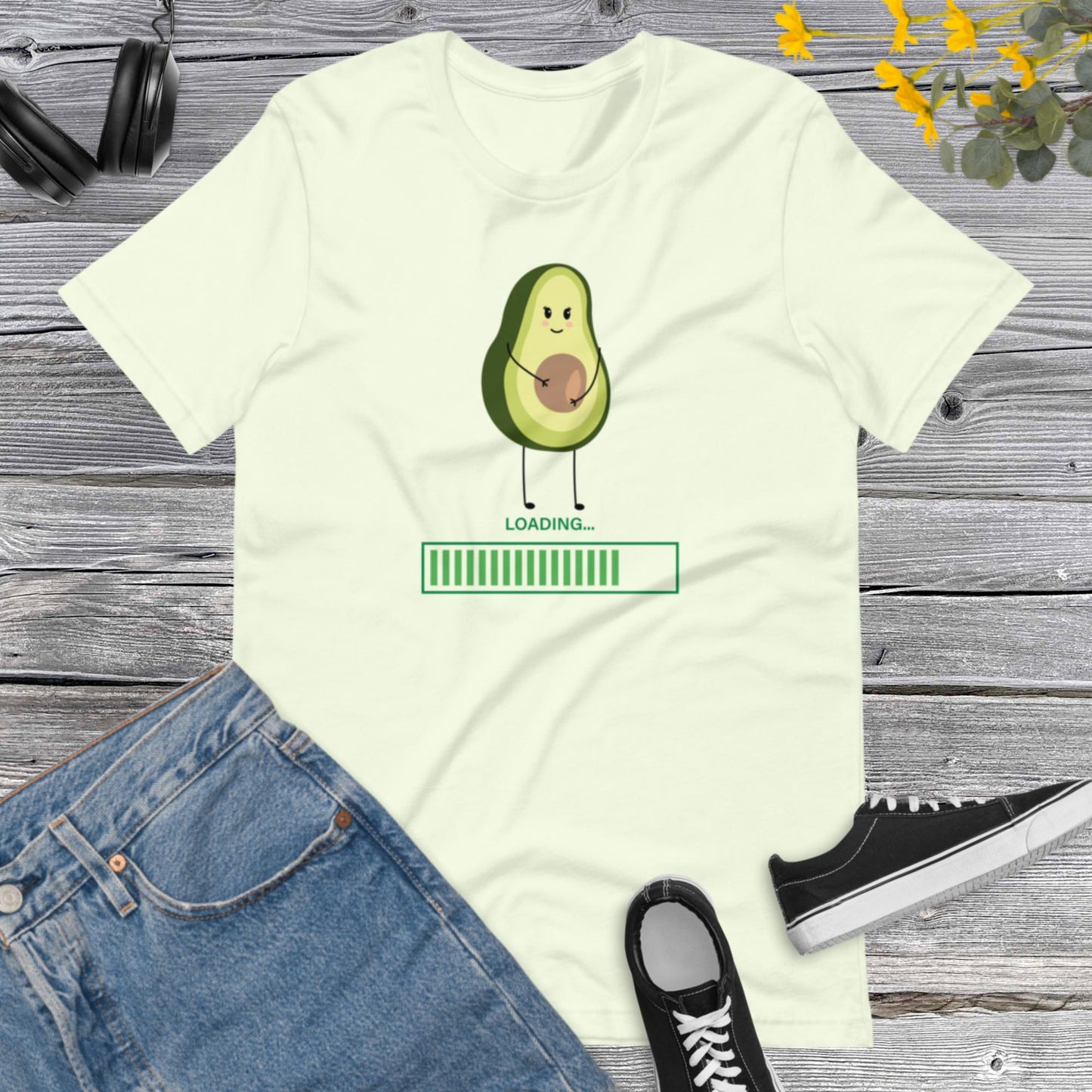 Pregnate Avocado, Avocado Loading, Avocado Family Matching Adult Unisex Shirt, Vegetarian Family, Funny Avocado Lover Unisex t-shirt