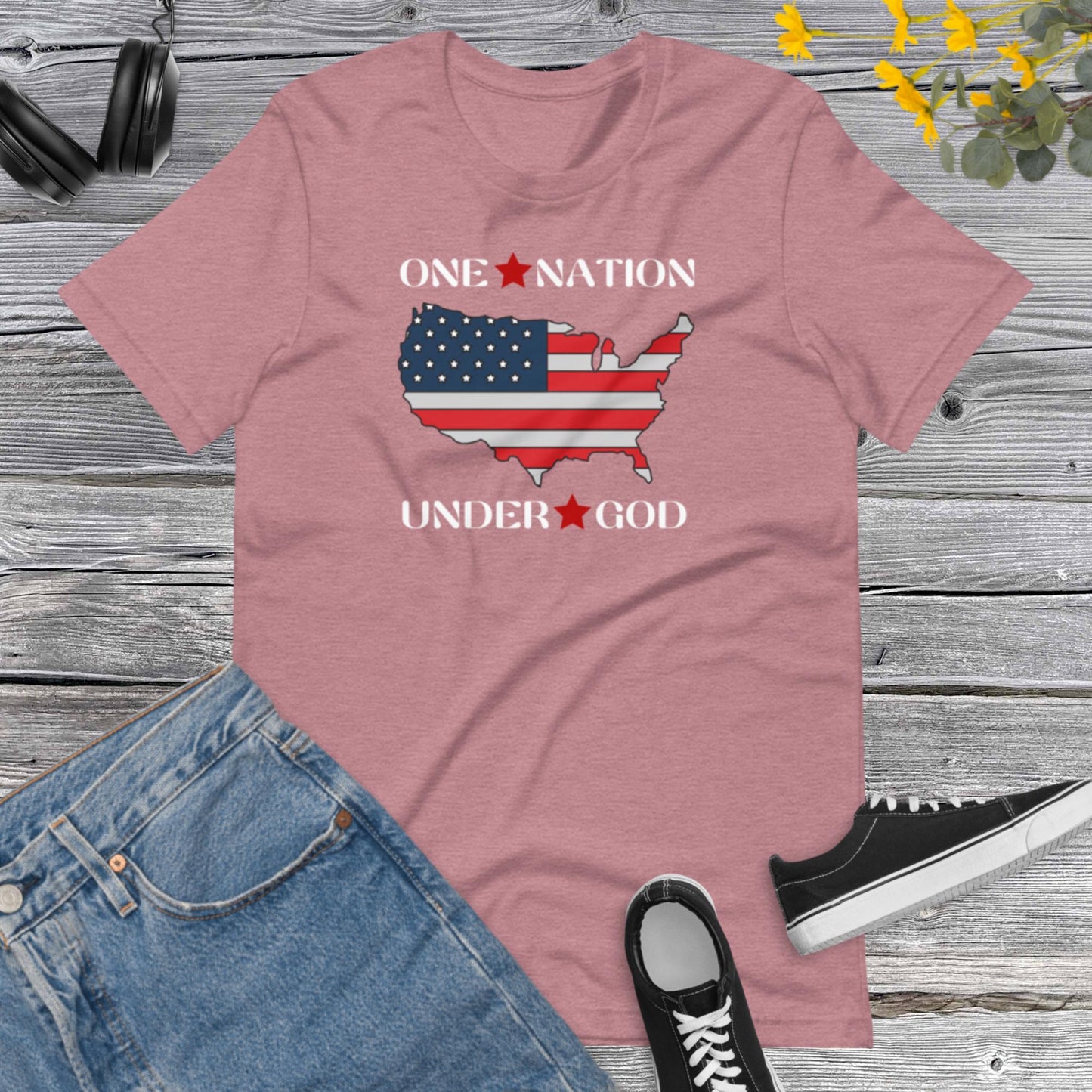 One Nation Under God,  Christian Unisex T-Shirts, One Nation Under God Tee, Motivational Shir/ Unisex t-shirt