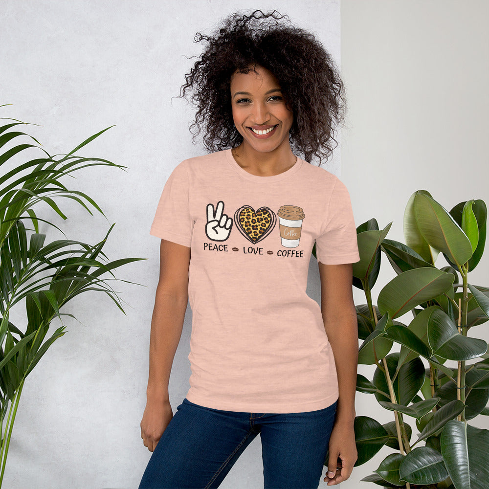 Peace Love Coffee. Coffee Lovers Shirt, Love Coffee Shirts, Peace Shirts, Coffee Shirts, Coffee Lover Unisex t-shirt