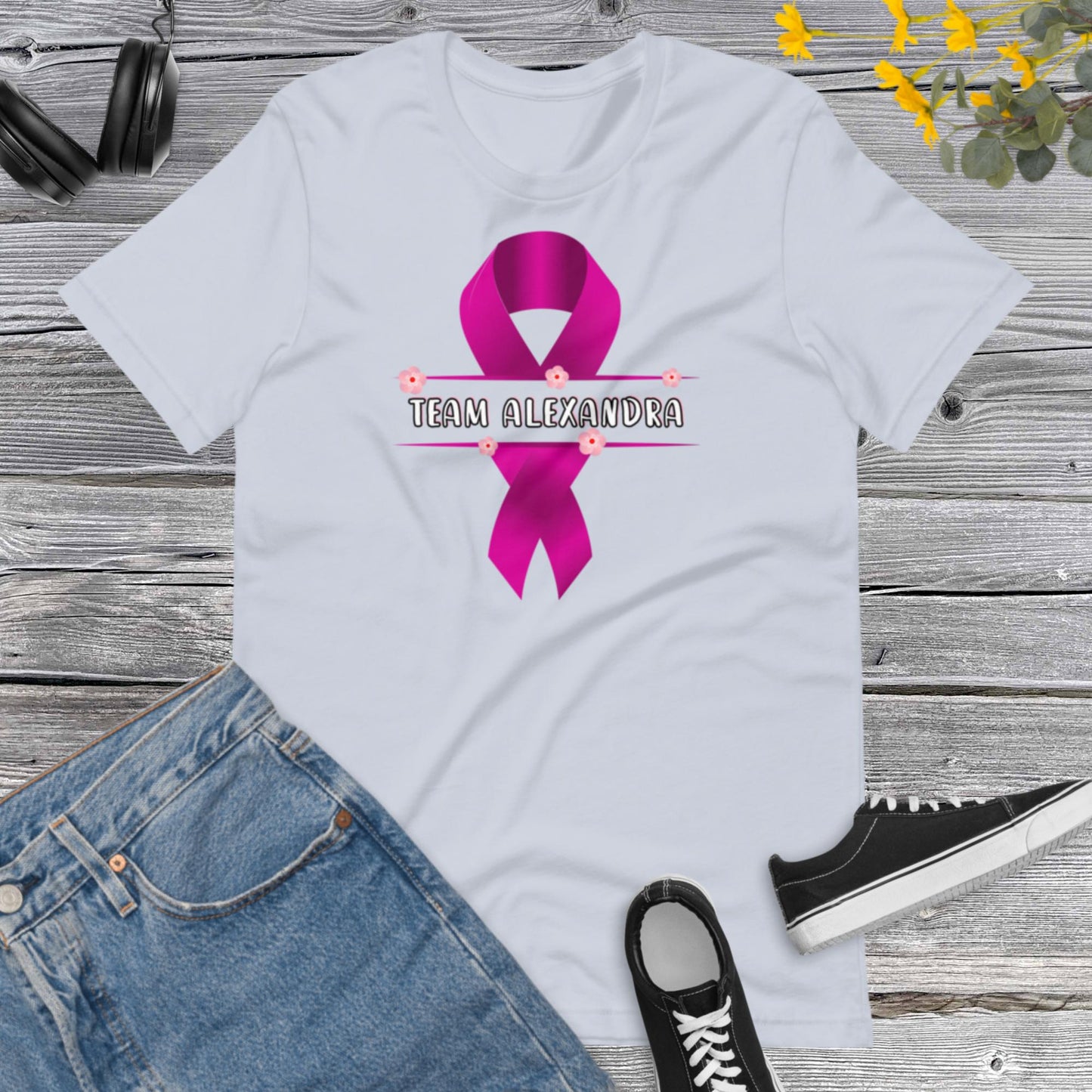 Breast Cancer T-shirt, Motivational T-shirt, Cancer Awareness T-shirt, Personalized Team Cancer T-shirt , Cancer Support Team Shirt, Support Unisex t-shirt