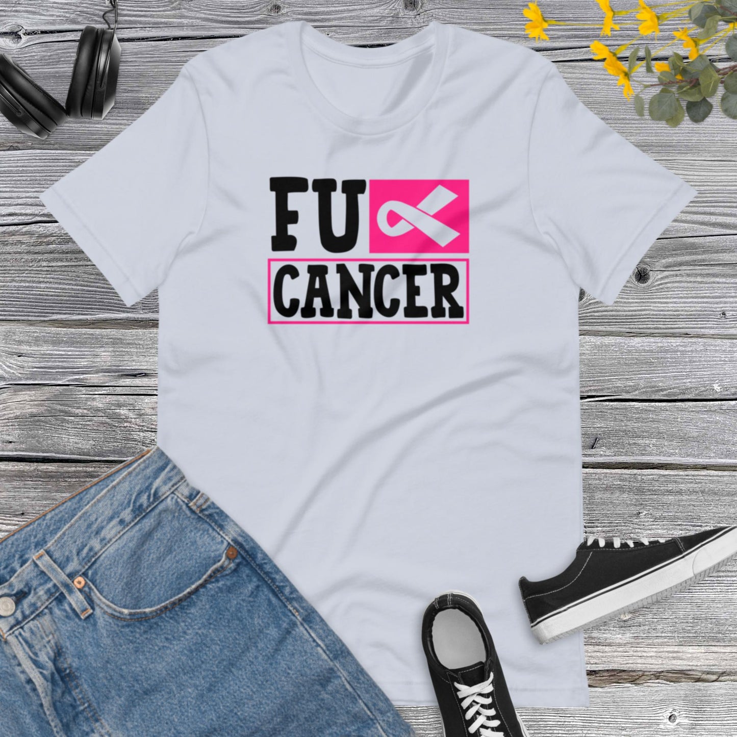 Fuc& Cancer, Breast Cancer Awareness, Team Cancer, Motivational, Pink Ribbon For Woman Shirt, In October We Wear Pink Unisex t-shirt