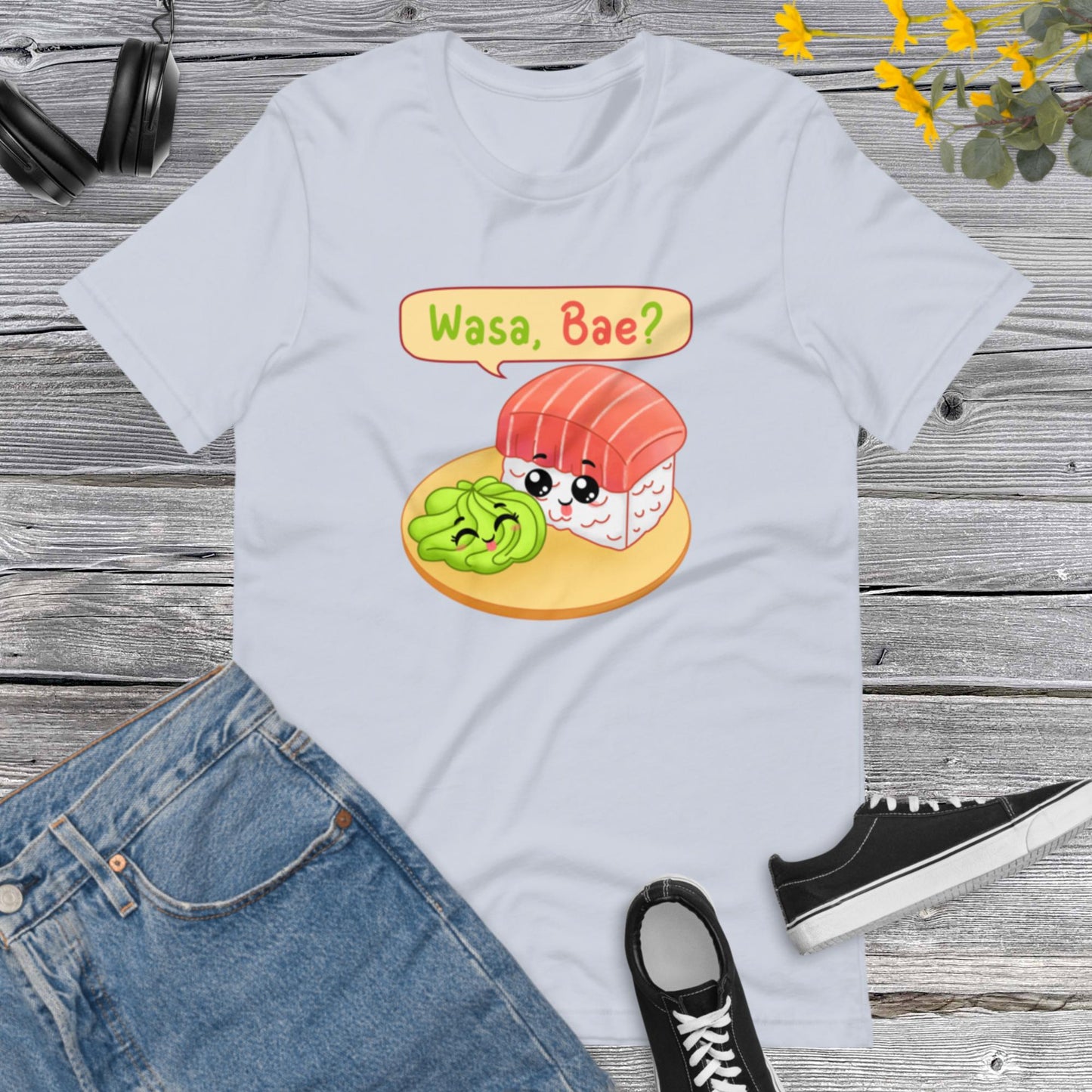 Wasa Bae Shirt, Sushi Shirt, Cute Couple Shirt, Couple Shirt, Valentine Shirt, Valentines Day Gift, Funny Sushi Unisex t-shirt