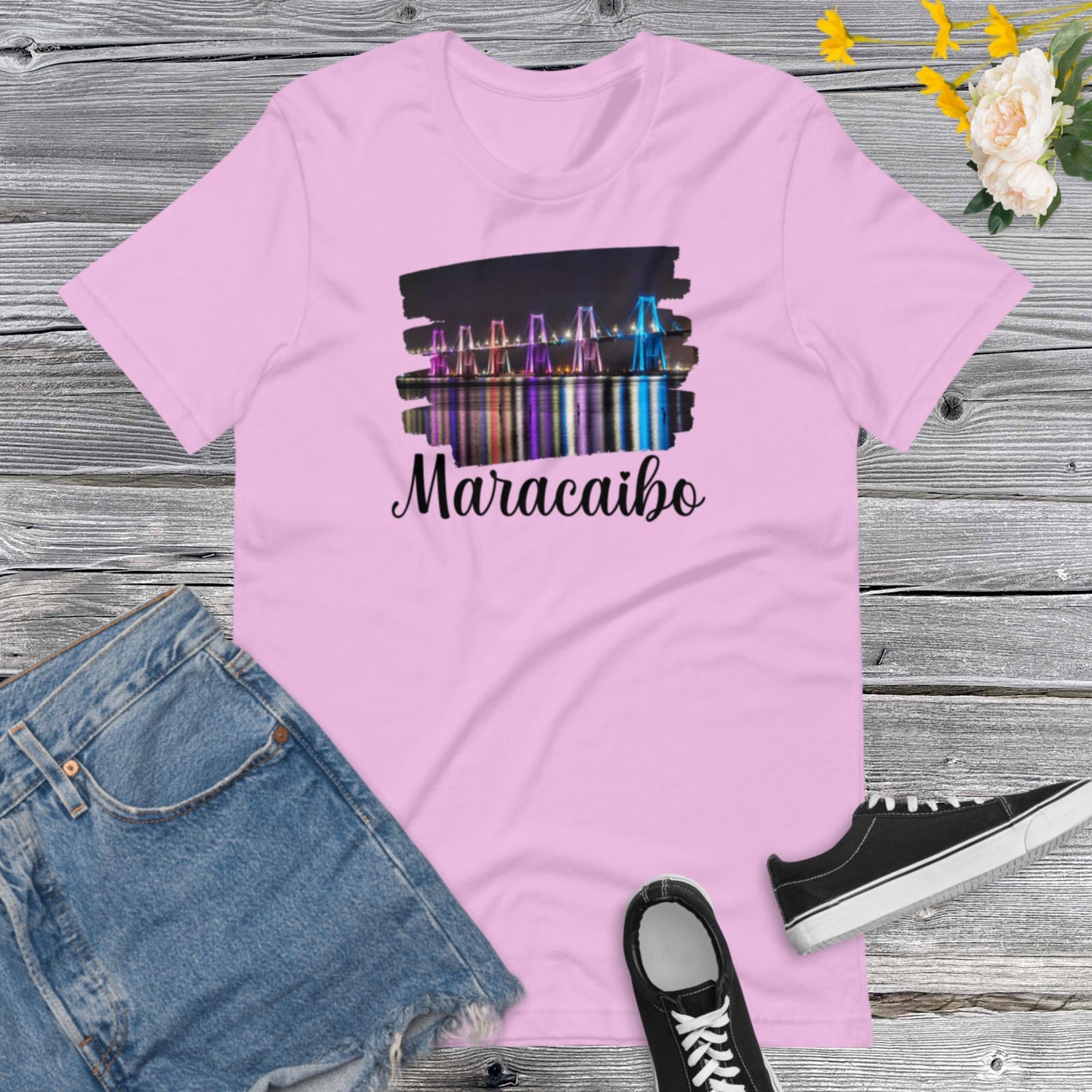 Maracaibo Venezuela, Puente Rafael Urdaneta, Puente sobre el Lago, I love Venezuela Unisex t-shirt