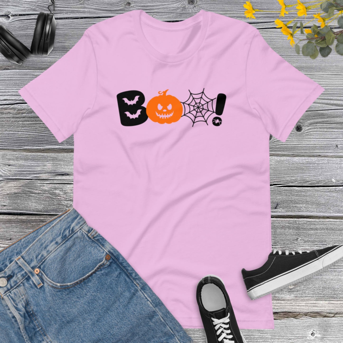 BOO Halloween Pumpkin, Hallowen Pumpkin Spooky, Halloween Shirt-Funny Halloween Shirt-Halloween Witches-Halloween Party Unisex t-shirt