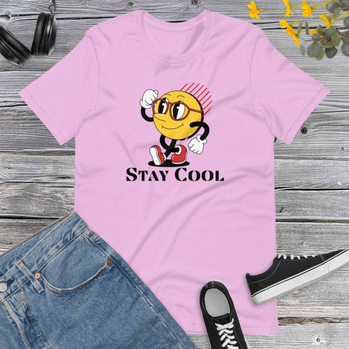 Stay Cool shirt, Retro emoji Cartoon Stay Cool, Emoji T-Shirt, Emoji Face, Funny Emoji, Mood Shirt, Motivational Unisex t-shirt