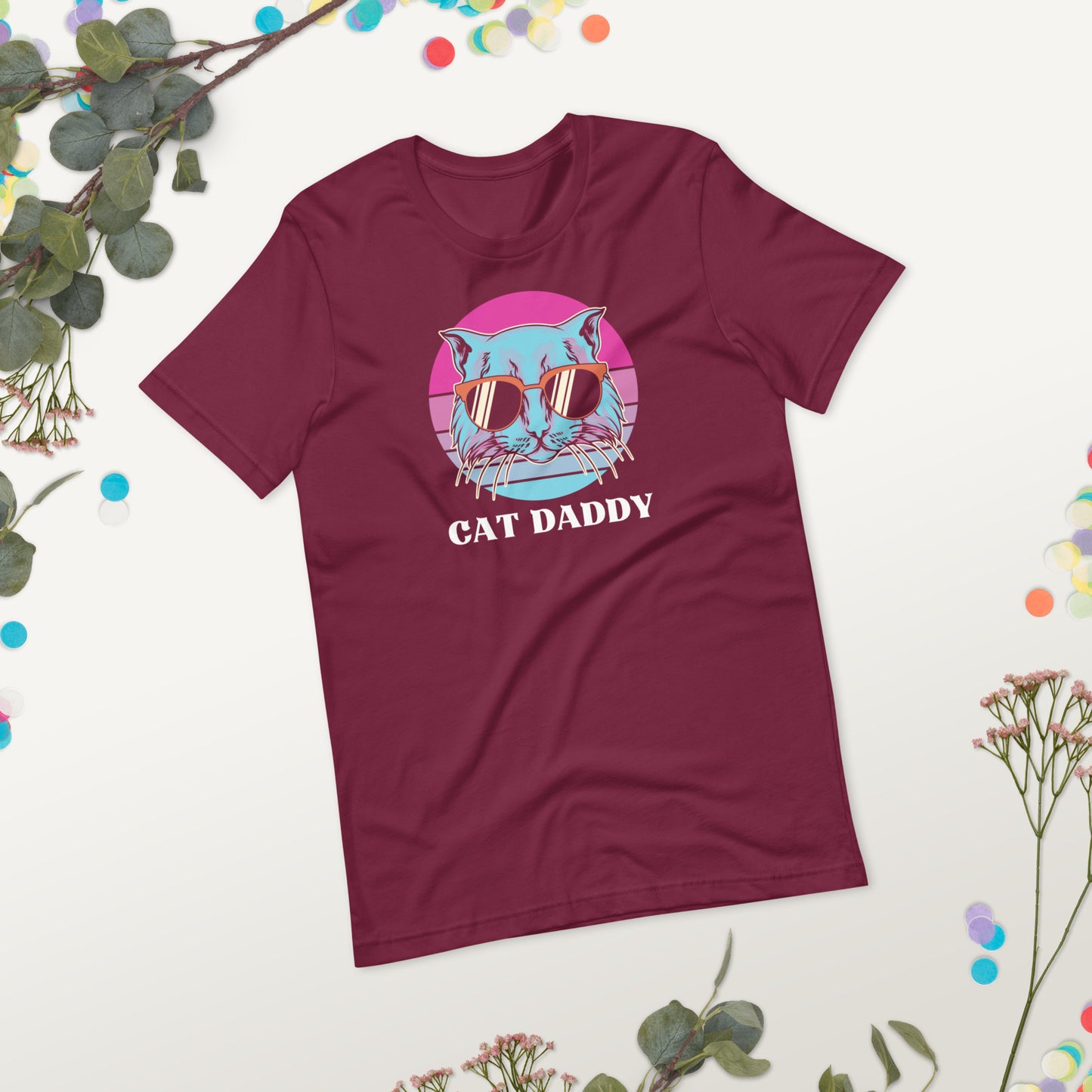 Vintage Cat Daddy Father's Day Shirt, Cool Cat Lovers Men's Gift, Cat Lover Husband Tee Unisex t-shirt