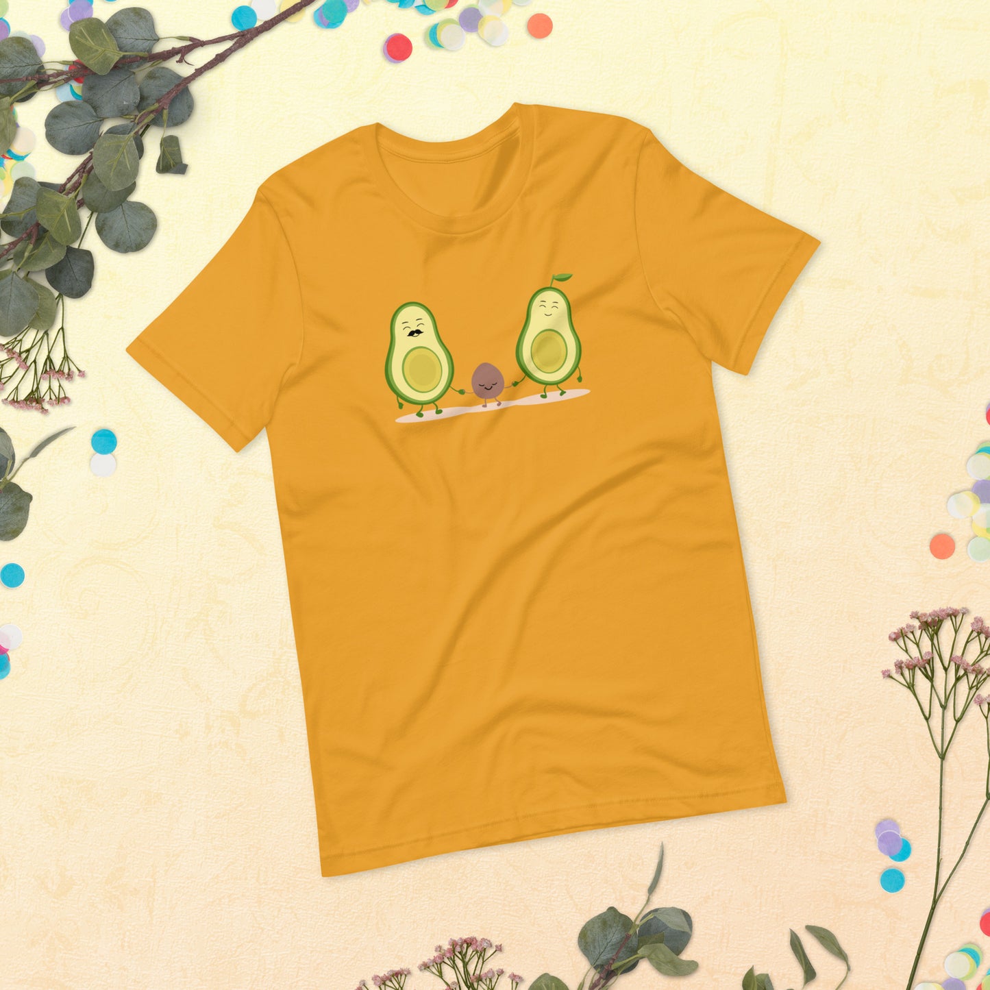 Avocado Family Matching Adult Unisex Shirt,  Vegetarian Family, Funny Avocado Love Unisex t-shirt