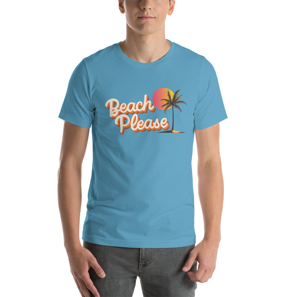 Beach Please PALM, Beach Vacation shirts, Sunshine, Summer trip, Ocean Vacation, Family Trip, Unisex t-shirt