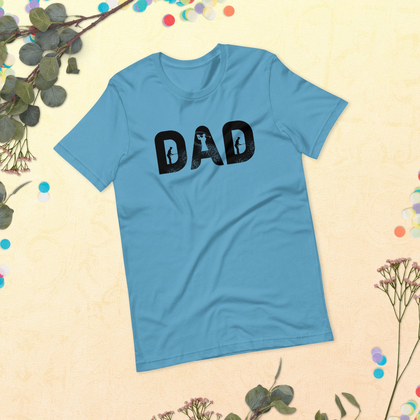 Golf Dad Shirt, Men Golf Daddy Top, Dad Golfing Party Shirt, Matching Family Golfing Unisex t-shirt