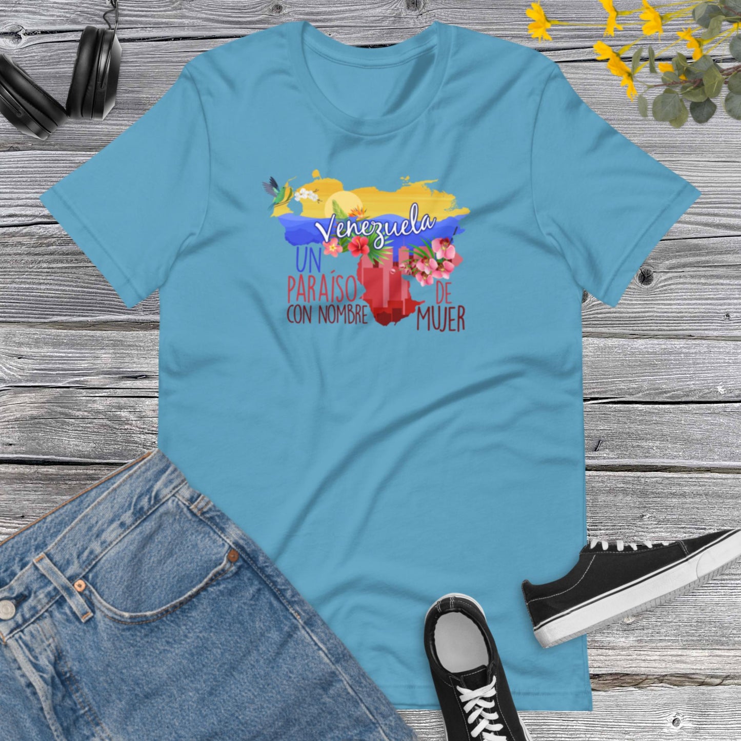 Venezuela ! Un paraiso con nombre de Mujer, I Love Venezuela, Mapa de Venezuela, Tricolor Venezolano Unisex t-shirt