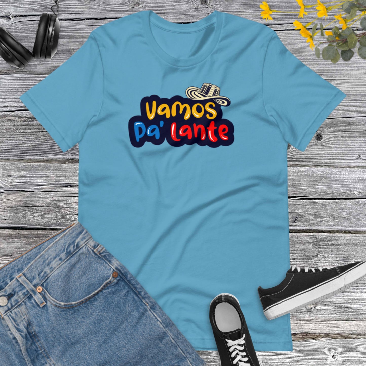 Vamos pa'lante ! Colombia, I Love Colombia, Colombian, Latina Tee, Latino shirt, Colombia Gift, Colombia Traveler Top Unisex t-shirt