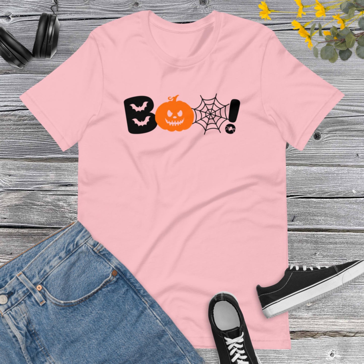 BOO Halloween Pumpkin, Hallowen Pumpkin Spooky, Halloween Shirt-Funny Halloween Shirt-Halloween Witches-Halloween Party Unisex t-shirt