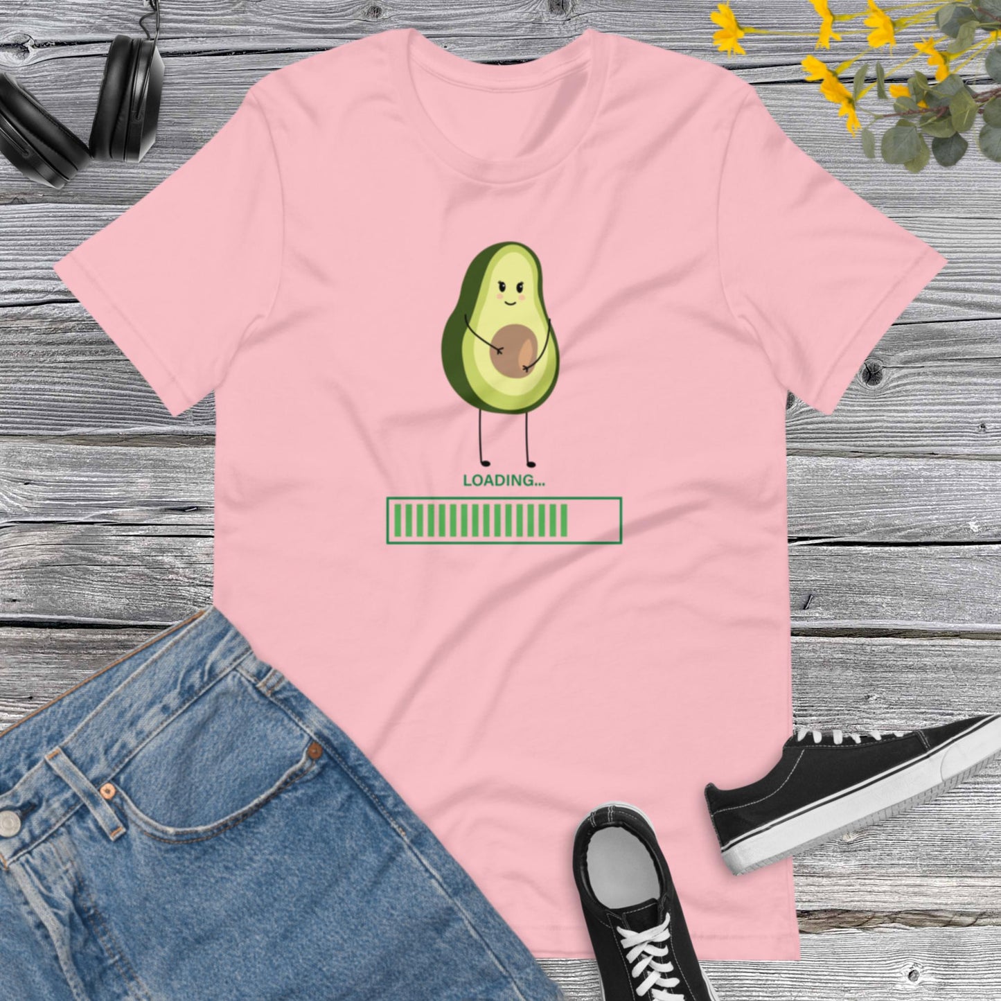 Pregnate Avocado, Avocado Loading, Avocado Family Matching Adult Unisex Shirt, Vegetarian Family, Funny Avocado Lover Unisex t-shirt