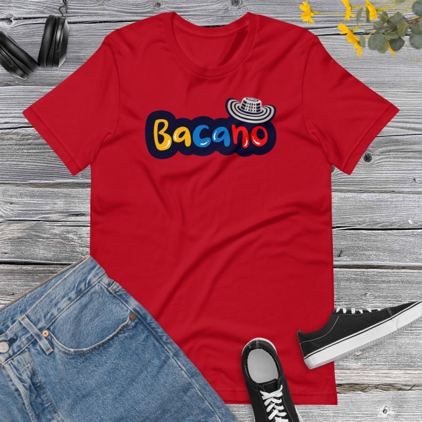 Bacano Colombian Sayings/Dichos,  I Love Colombia, Colombian, Latina Tee, Latino Tshirt, Colombia Traveler Top  Unisex t-shirt