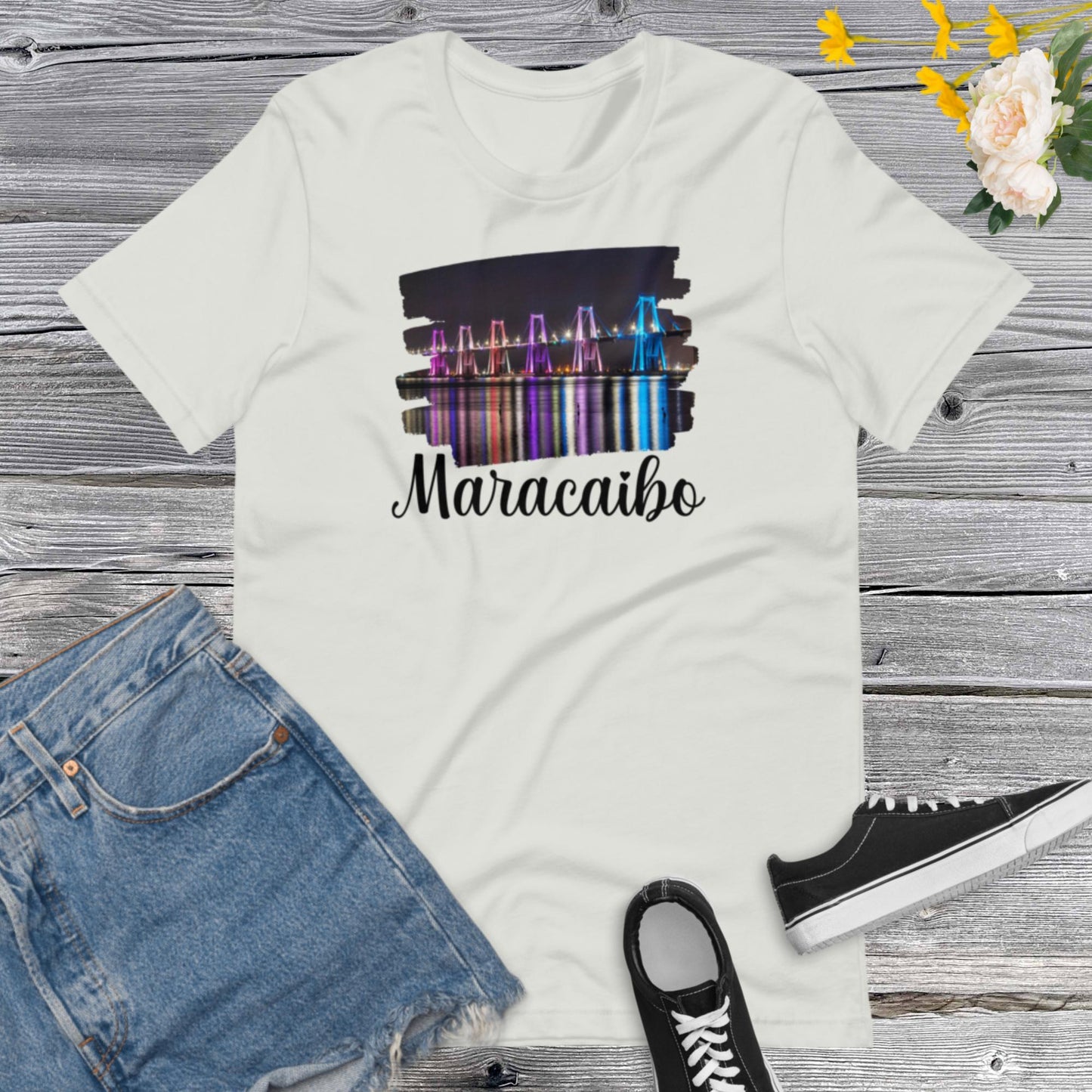 Maracaibo Venezuela, Puente Rafael Urdaneta, Puente sobre el Lago, I love Venezuela Unisex t-shirt