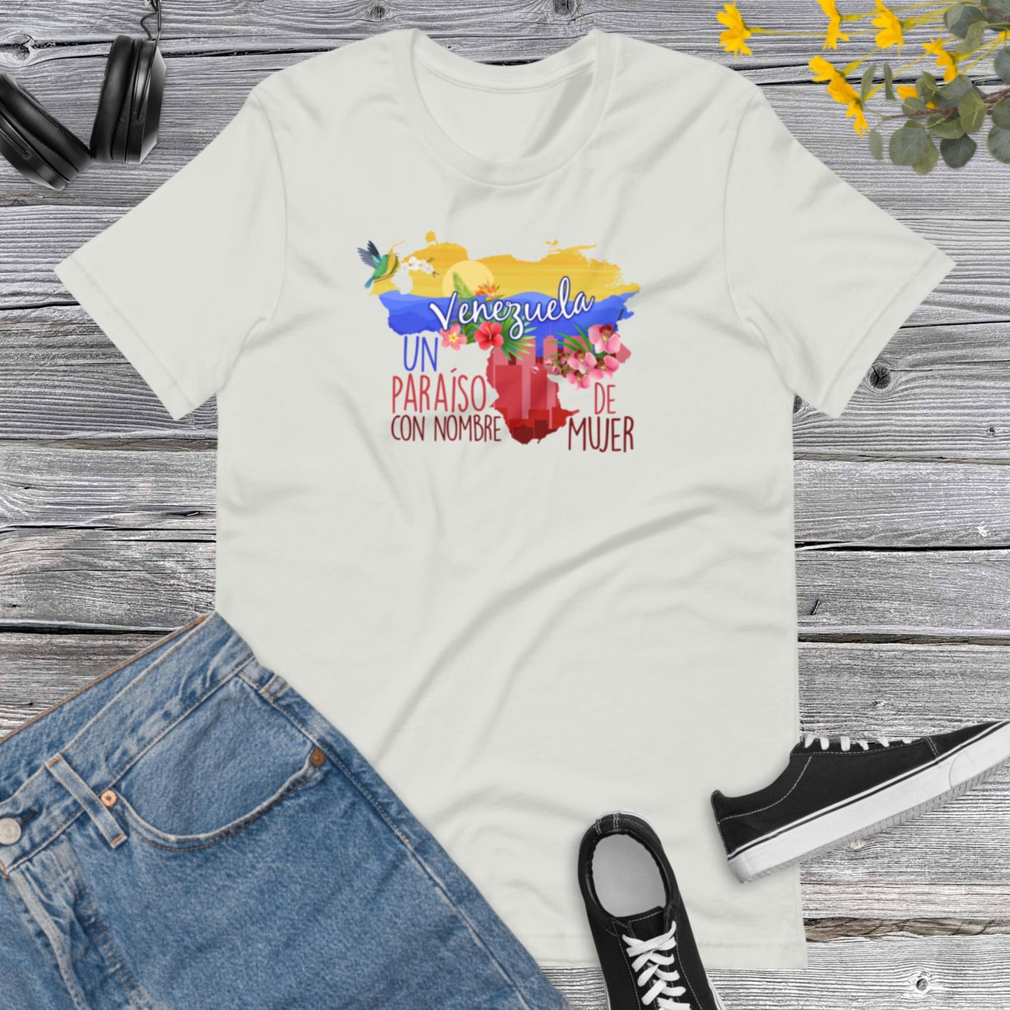 Venezuela ! Un paraiso con nombre de Mujer, I Love Venezuela, Mapa de Venezuela, Tricolor Venezolano Unisex t-shirt