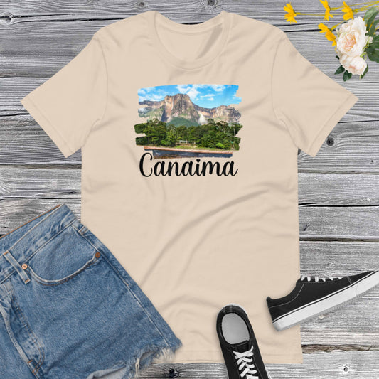 Canaima, Angel Falls a Waterfall in Canaima Nacional Park Venezuela, Salto Angel Parque Nacional Canaima Unisex t-shirt