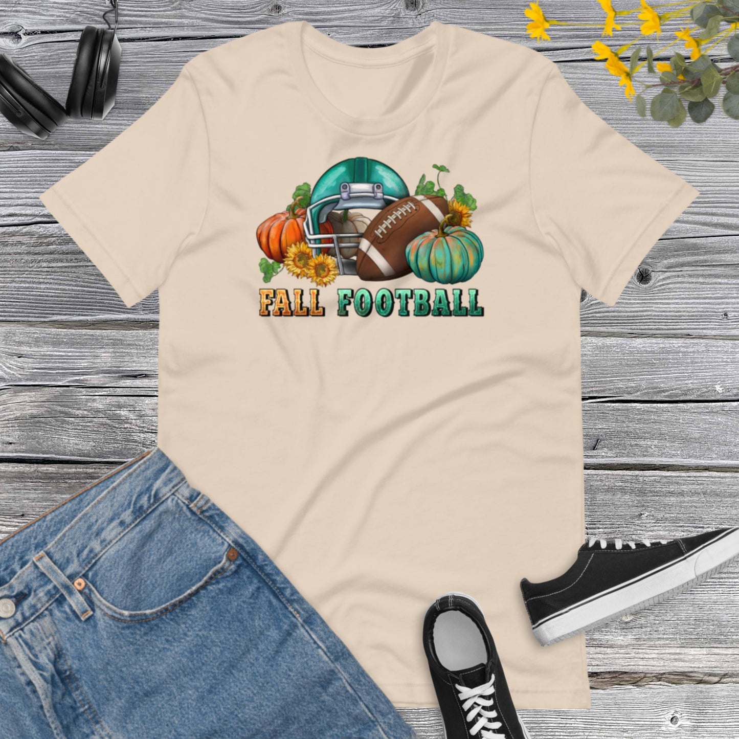 Fall Football, Football Ball, Football Lover, Pumpkin, Happy Fall, Football Game Day Unisex t-shirt