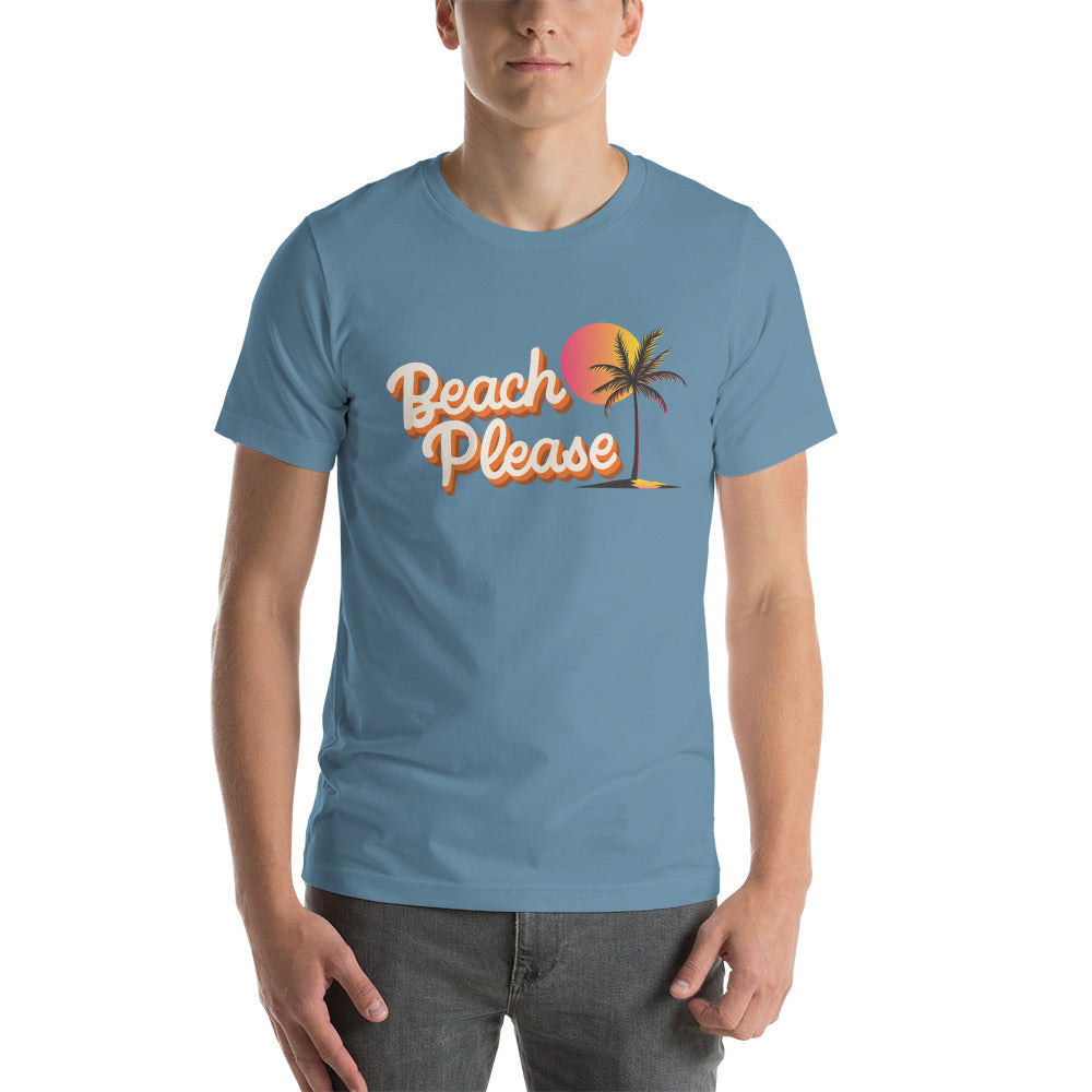 Beach Please PALM, Beach Vacation shirts, Sunshine, Summer trip, Ocean Vacation, Family Trip, Unisex t-shirt