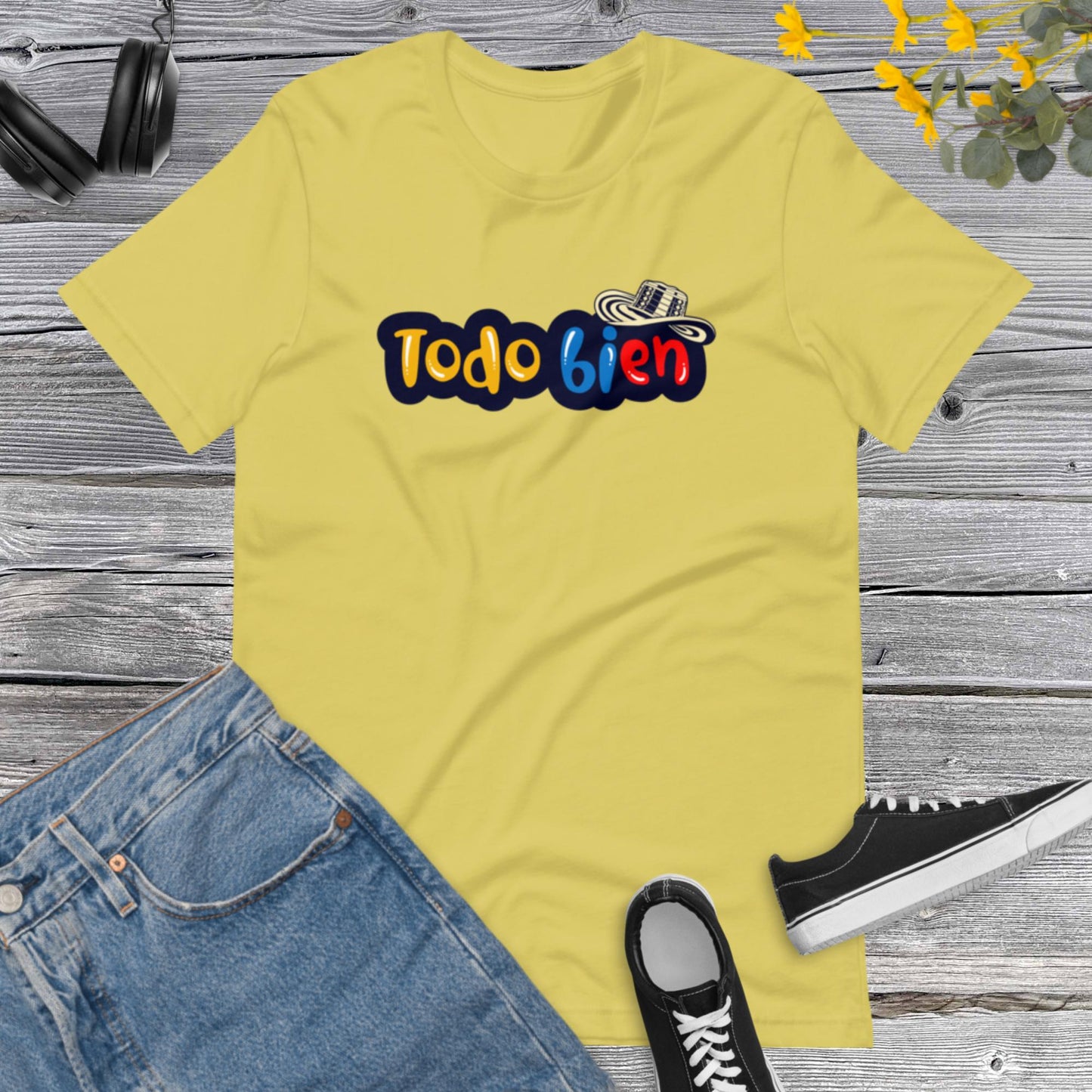 Todo Bien ! Colombia, I Love Colombia, Colombian, Latina Tee, Latino shirt, Colombia Gift, Colombia Traveler TopUnisex t-shirt