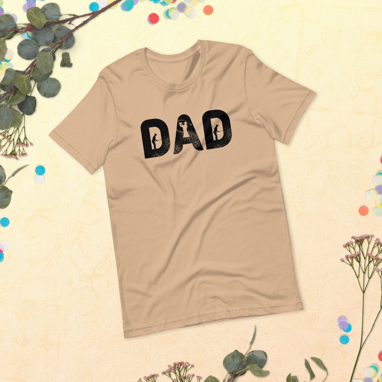 Golf Dad Shirt, Men Golf Daddy Top, Dad Golfing Party Shirt, Matching Family Golfing Unisex t-shirt