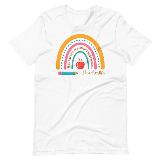 Teacher Life , Theach Love, Inspire, Motivate, t-shirt