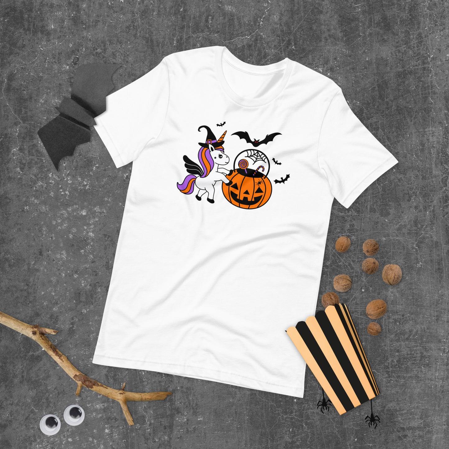 Unicorn Witch pumpkin Halloween, Halloween Party, Halloween Shirt, Unicorn Witch Unisex t-shirt