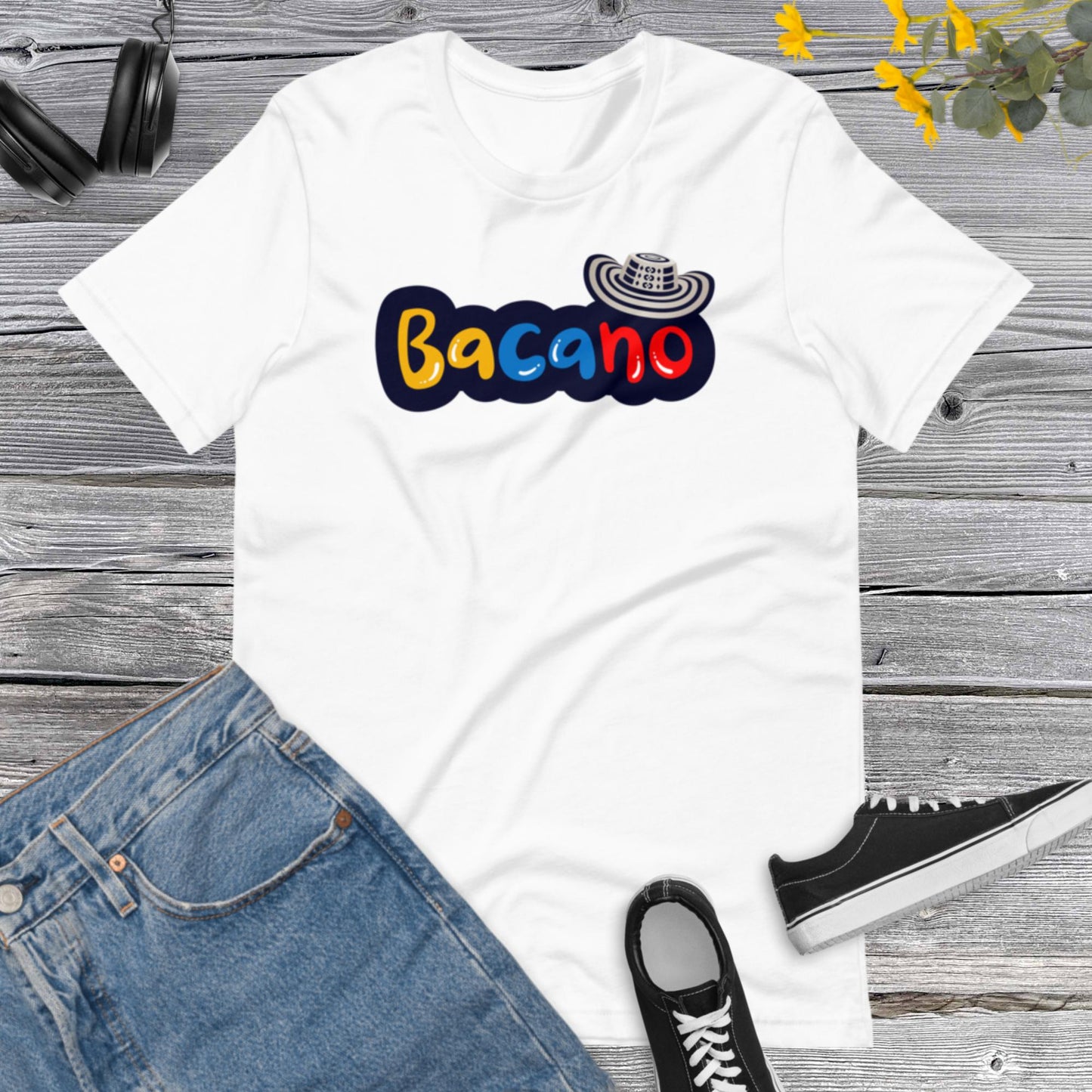 Bacano Colombian Sayings/Dichos,  I Love Colombia, Colombian, Latina Tee, Latino Tshirt, Colombia Traveler Top  Unisex t-shirt