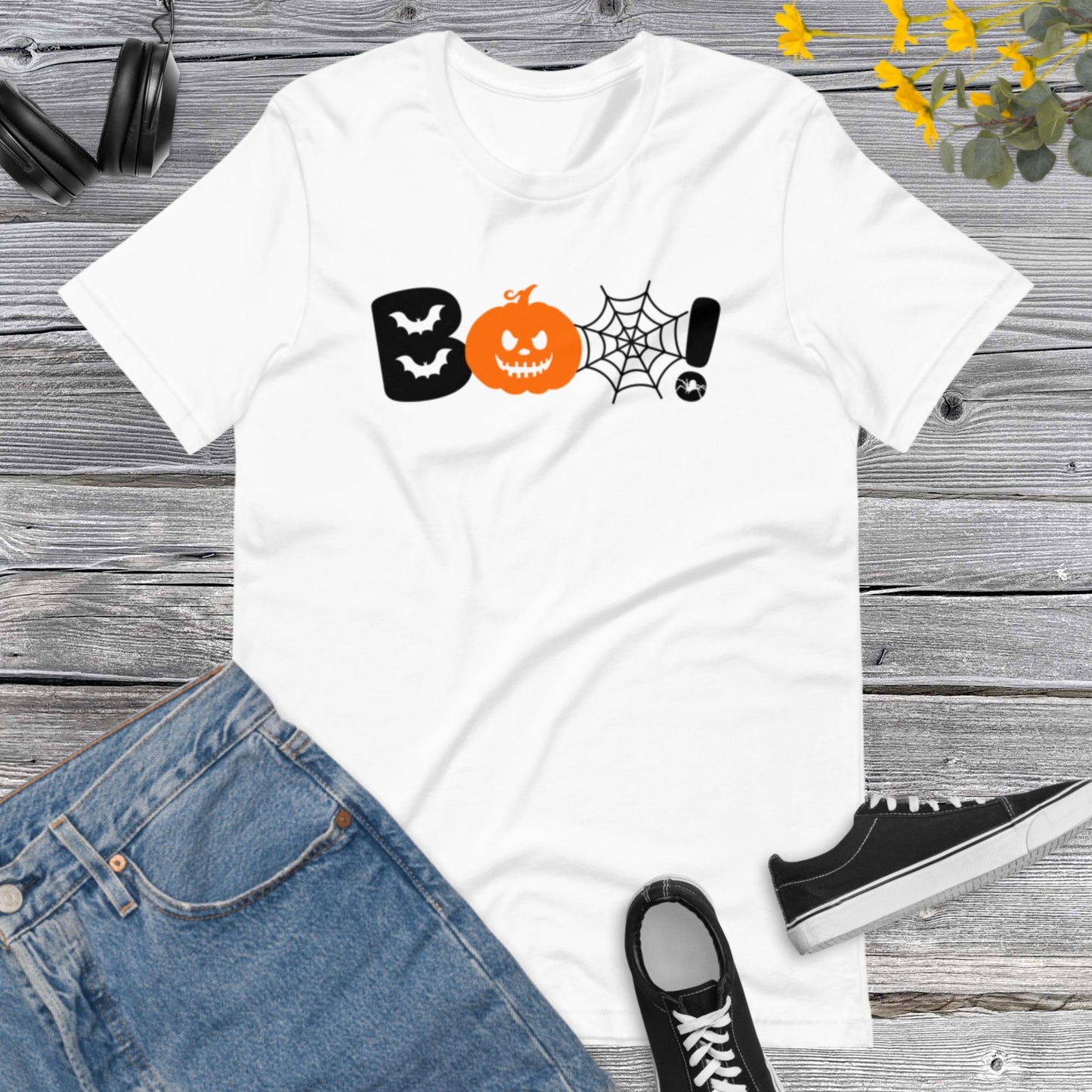 BOO Halloween Pumpkin, Hallowen Pumpkin Spooky, Halloween Shirt-Funny Halloween Shirt-Halloween Witches-Halloween Party Unisex t-shirt