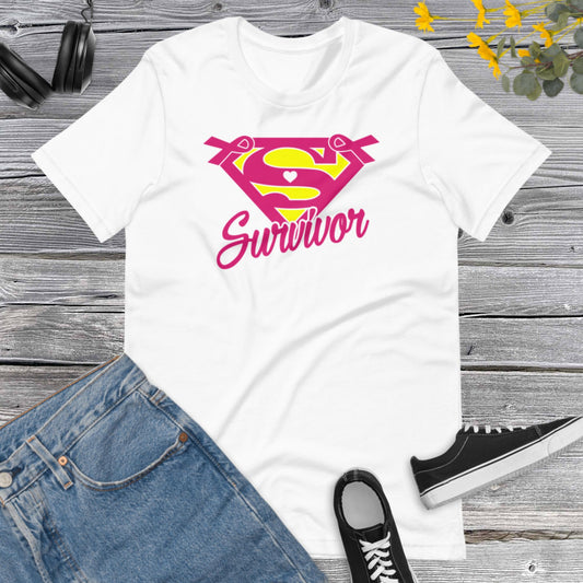 Survivor, Breast Cancer Awareness, Team Cancer, Motivational, Pink Ribbon, In October We Wear Pink Unisex t-shirt