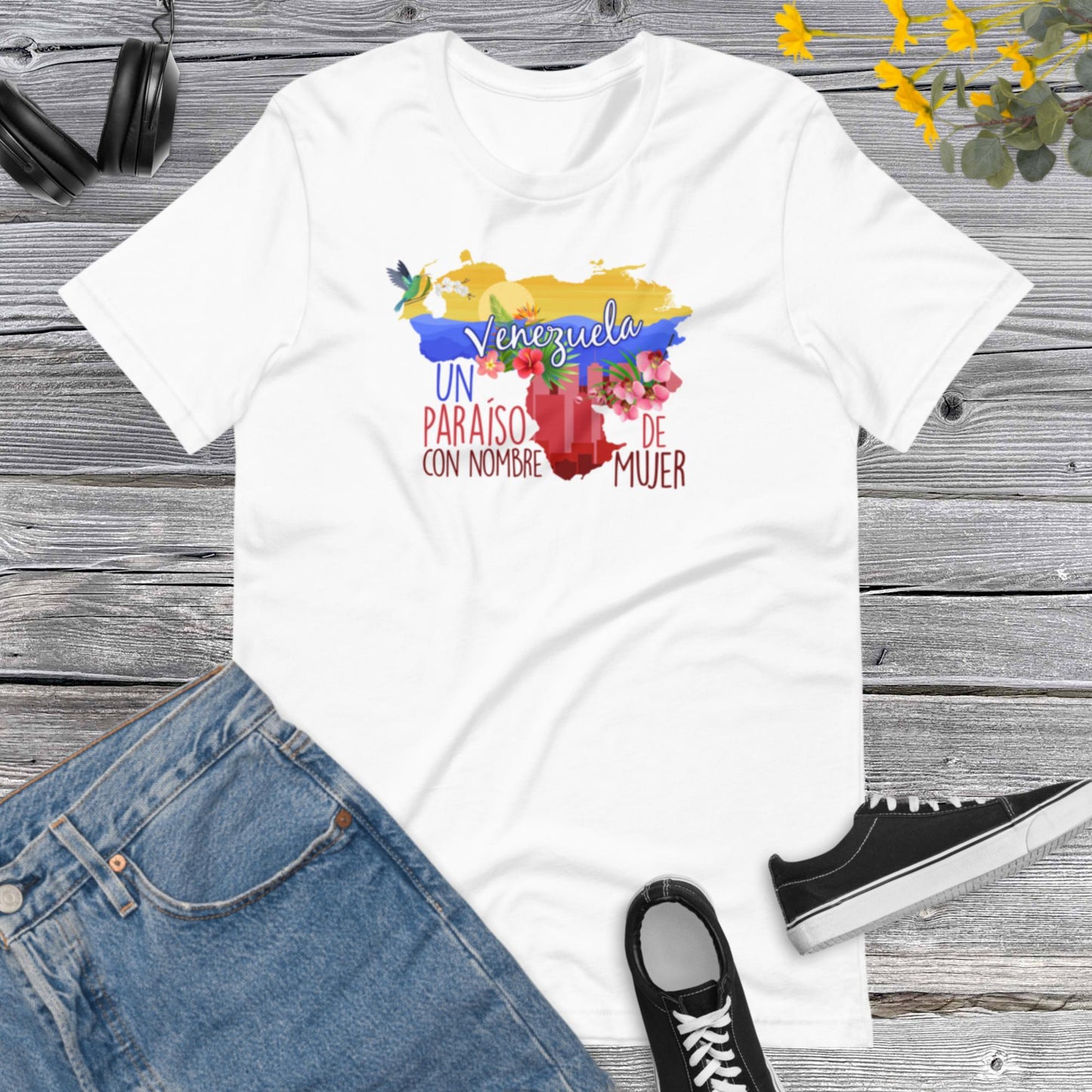 Venezuela ! Un paraiso con nombre de Mujer, I Love Venezuela, Mapa de Venezuela, Tricolor Venezolano Unisex t-shirt