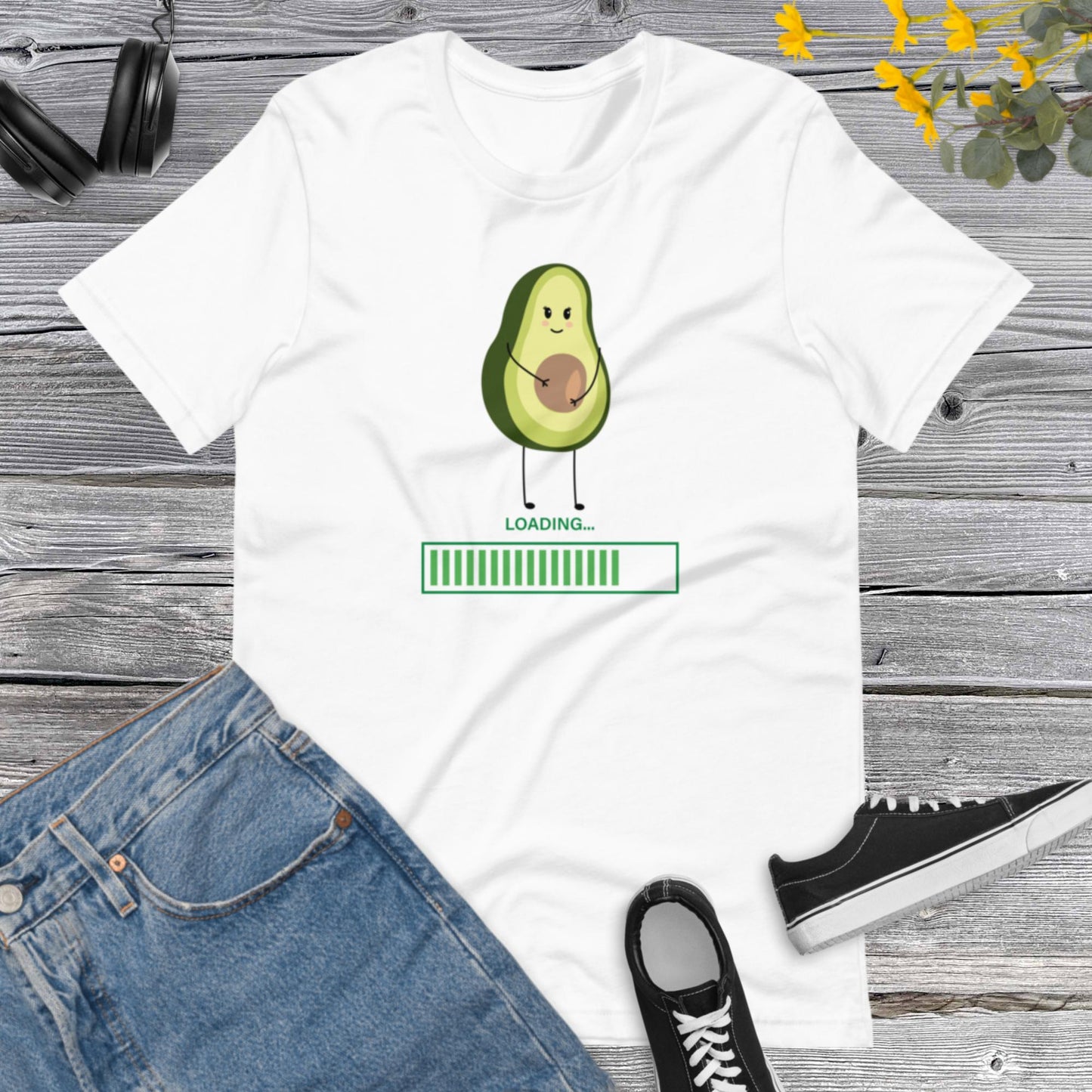 Pregnate Avocado, Avocado Loading, Avocado Family Matching Adult Unisex Shirt, Vegetarian Family, Funny Avocado Lover Unisex t-shirt