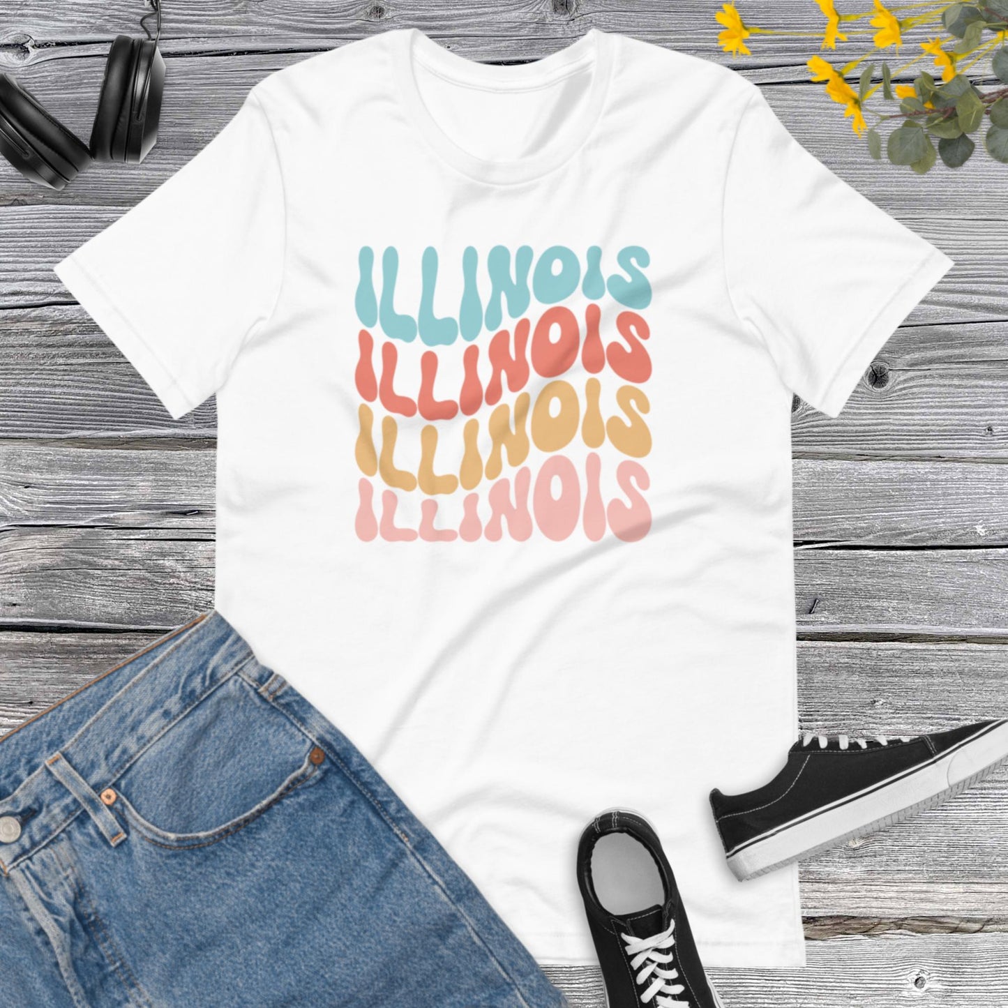 Illinois State Shirt, USA States Shirt, Illinois Gift, USA Travel shirt, Hometown Gift Tshirt, USA Trip Shirt, Illinois Lover Unisex t-shirt