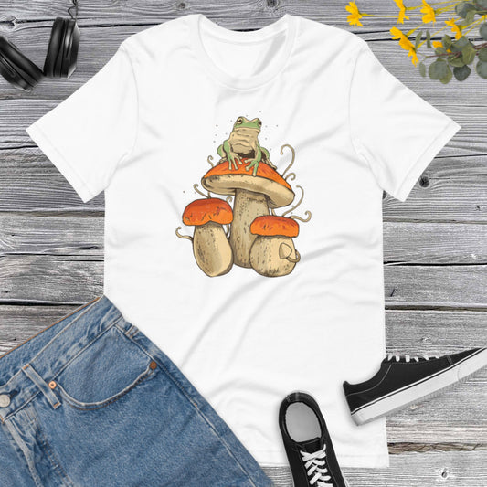 Frog Mushroom Shirt, Comfort Colors Cottagecore, Goblincore Shirt Dark Academia Clothing Women, Fairycore Magic Mushrooms Unisex t-shirt