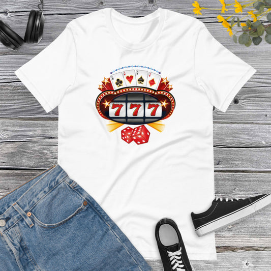 Jackpot Slot Machine Lucky 777 Casino, Jackpot Vibes, Winner mode, Vegas trip, Casino shirt, Las Vegas Unisex t-shirt