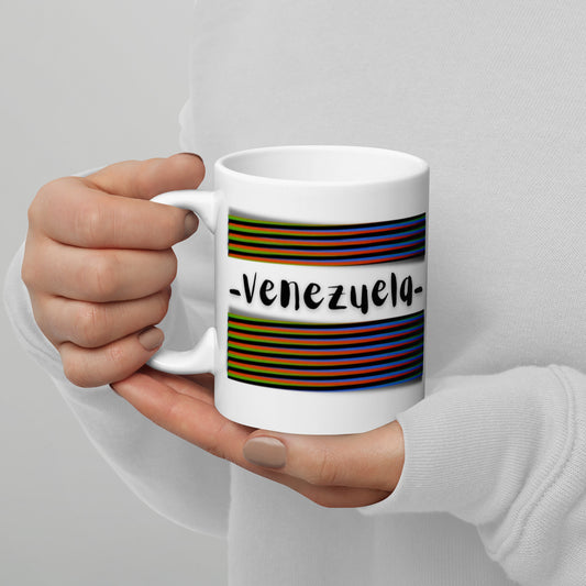 VENEZUELA CRUZ DIEZ ARTE CINETICO / White glossy mug